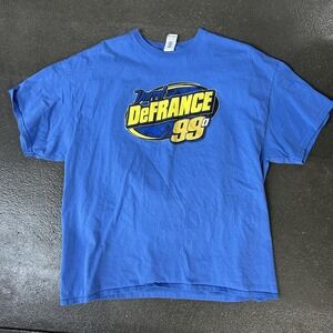 Darrel DeFrance 99D Racing Shirt Mens 2XL Blue Gildan Graphic Car Tee T-Shirt
